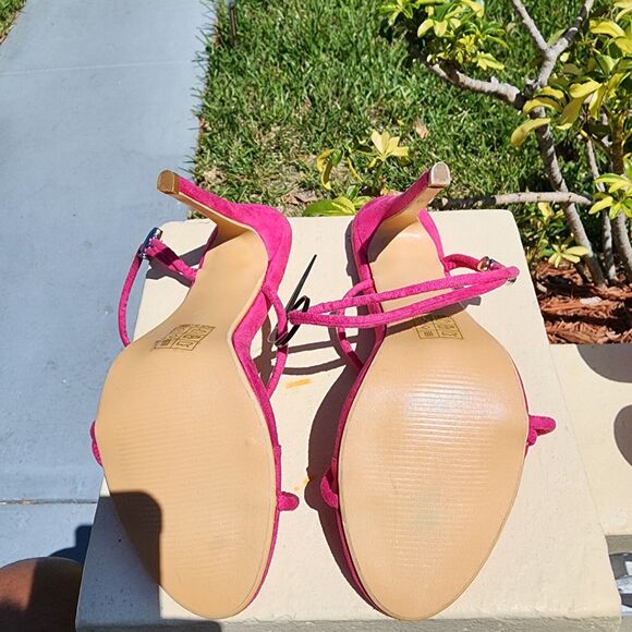 Boohoo exclusive barely there heeled sandals‎ in Pink Strappy Womens Size 38 /7 - Picture 6 of 7